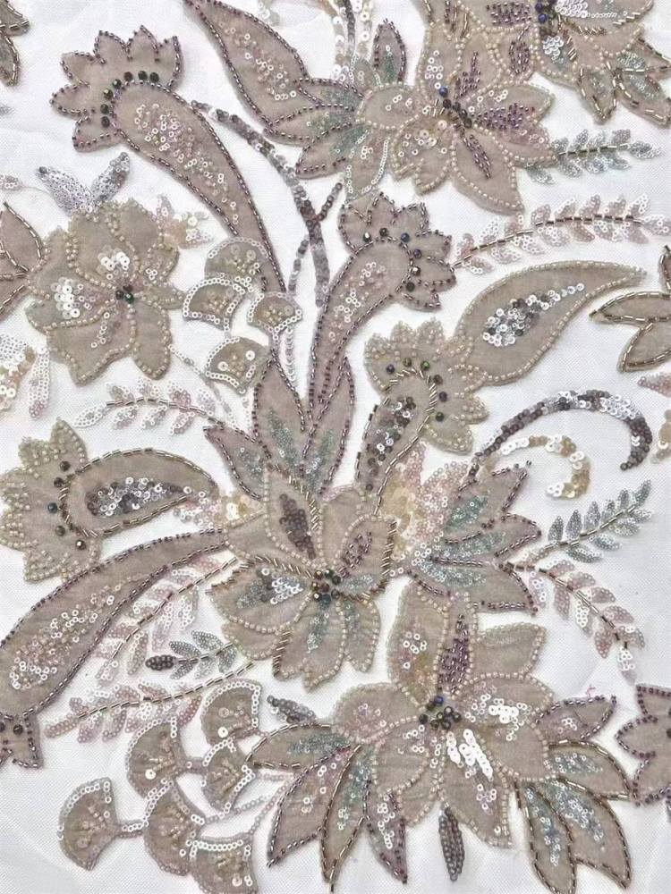 Beaded Tulle Fabric - 5 Yards | COD LIL9018