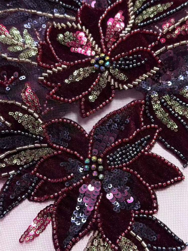 Beaded Tulle Fabric - 5 Yards | COD LIL9018