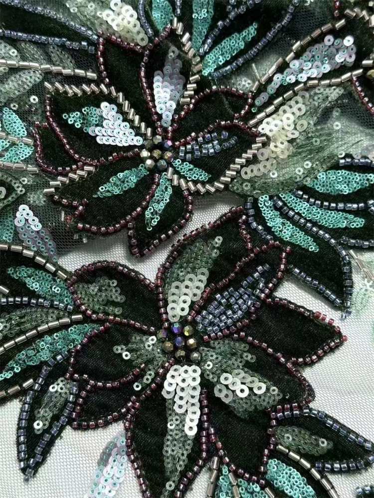 Beaded Tulle Fabric - 5 Yards | COD LIL9018