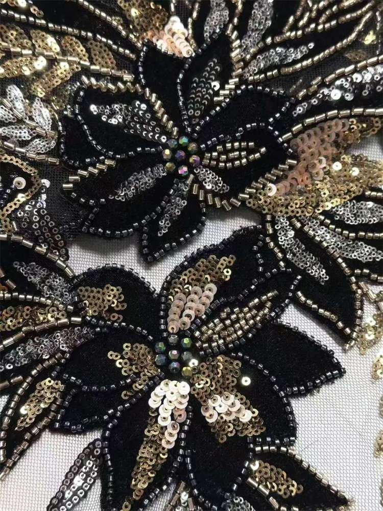 Beaded Tulle Fabric - 5 Yards | COD LIL9018