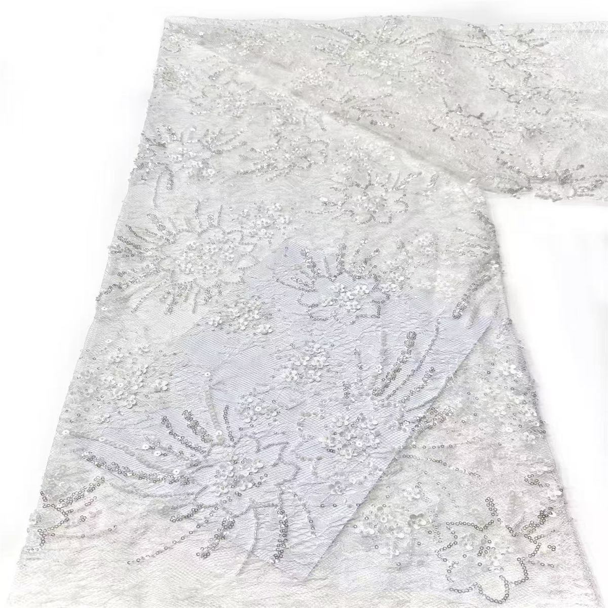 Beaded Tulle Fabric - 5 Yards | COD LIL9019