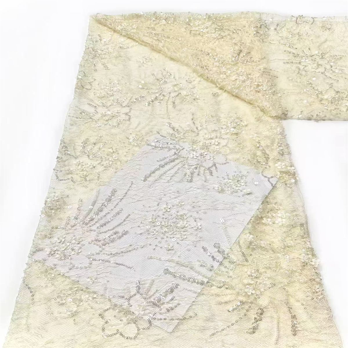Beaded Tulle Fabric - 5 Yards | COD LIL9019