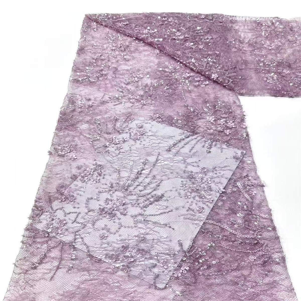 Beaded Tulle Fabric - 5 Yards | COD LIL9019
