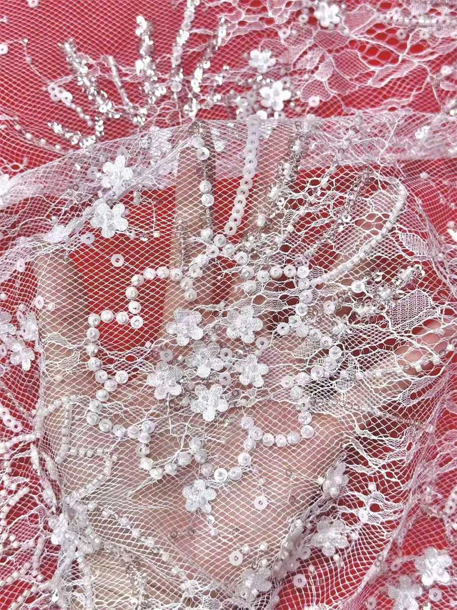 Beaded Tulle Fabric - 5 Yards | COD LIL9019