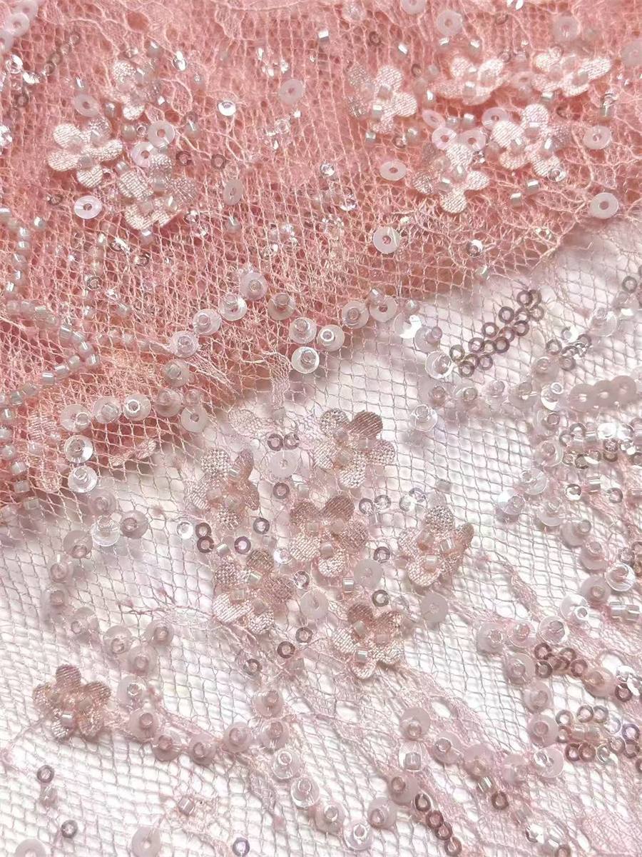 Beaded Tulle Fabric - 5 Yards | COD LIL9019