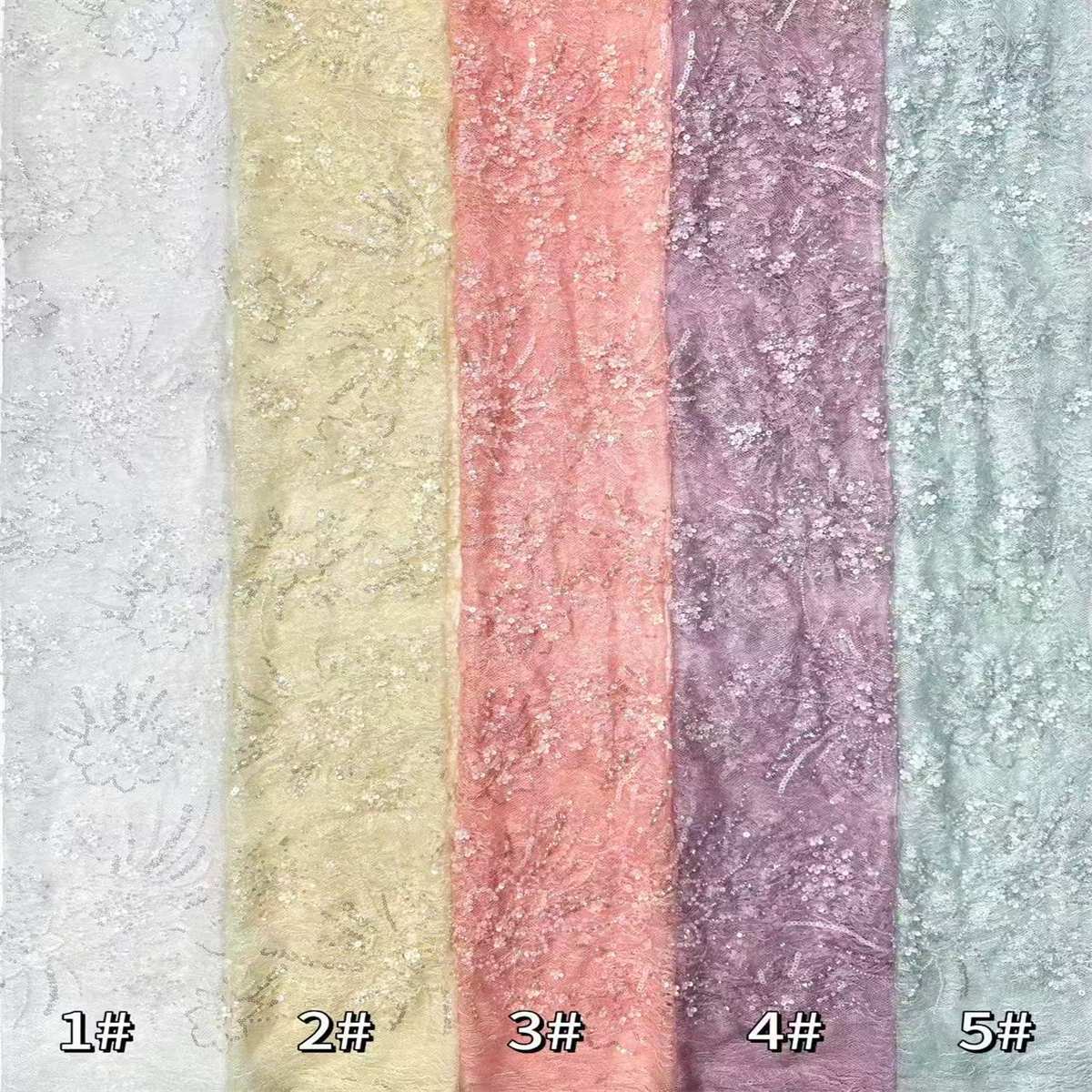 Beaded Tulle Fabric - 5 Yards | COD LIL9019