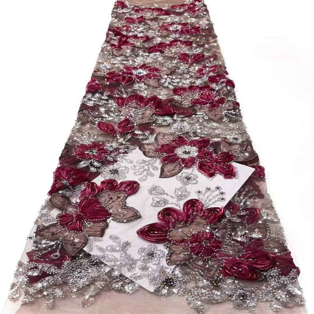 Beaded Tulle Fabric - 5 Yards | COD LIL9021