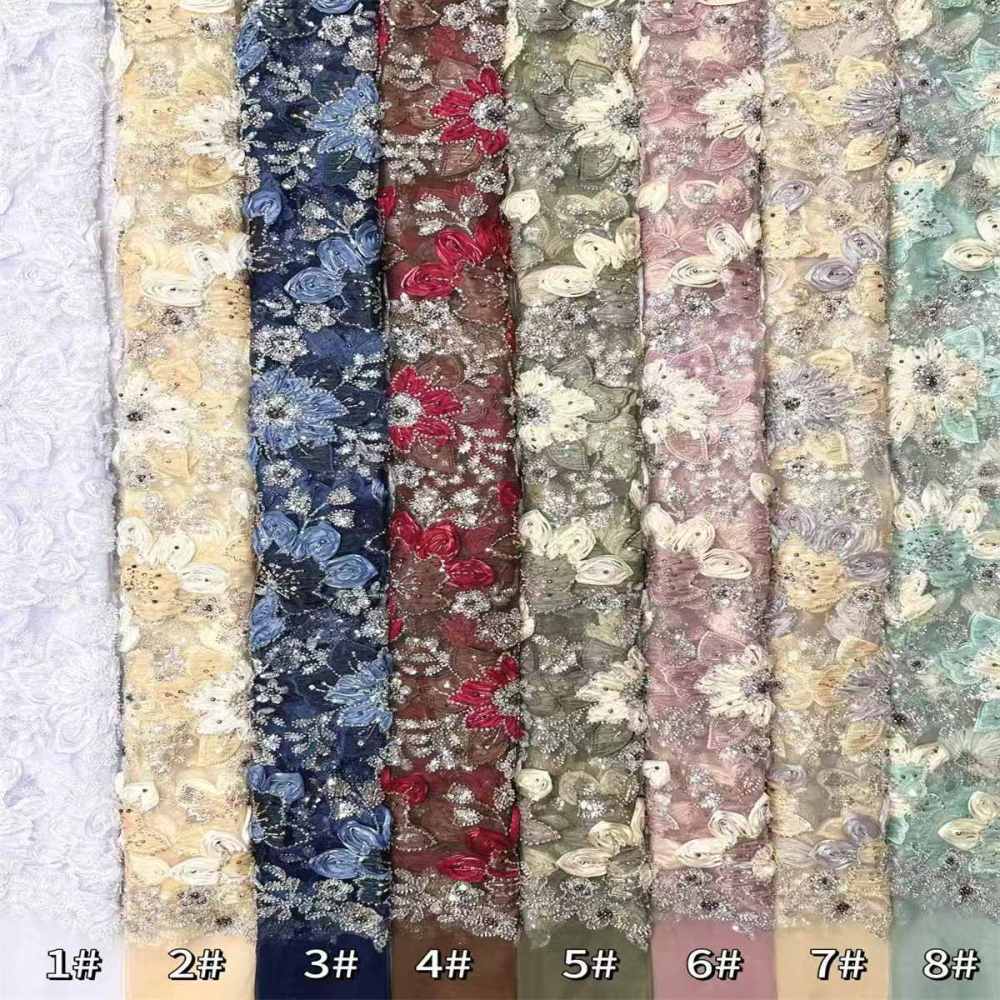 Beaded Tulle Fabric - 5 Yards | COD LIL9021