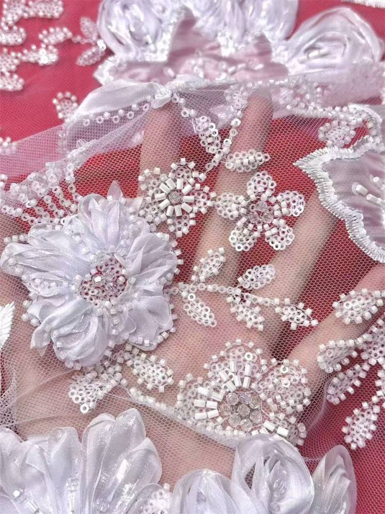 Beaded Tulle Fabric - 5 Yards | COD LIL9021