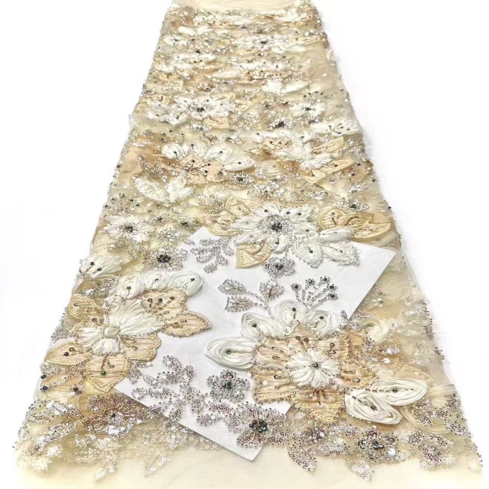 Beaded Tulle Fabric - 5 Yards | COD LIL9021