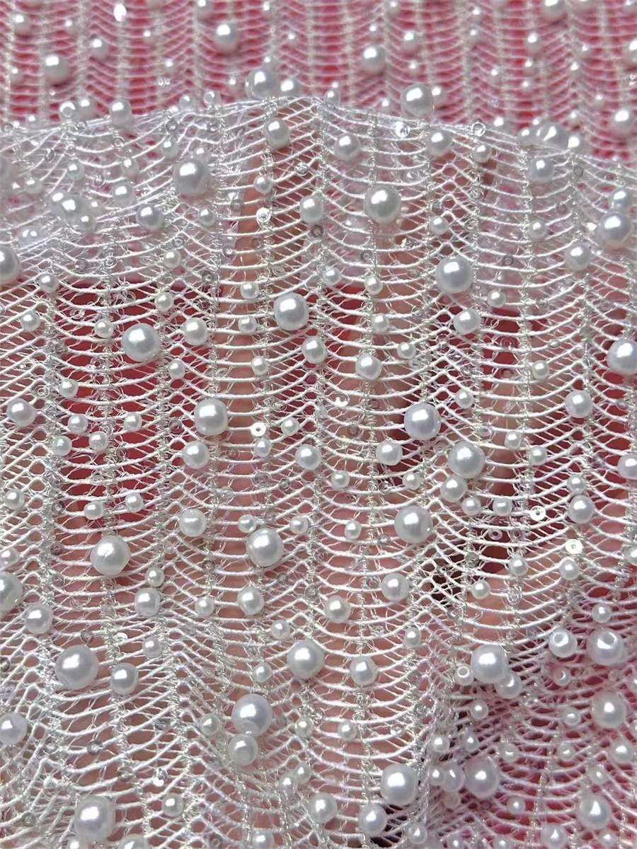 Beaded Lace Fabric - 5 Yards | MOD LIL9023