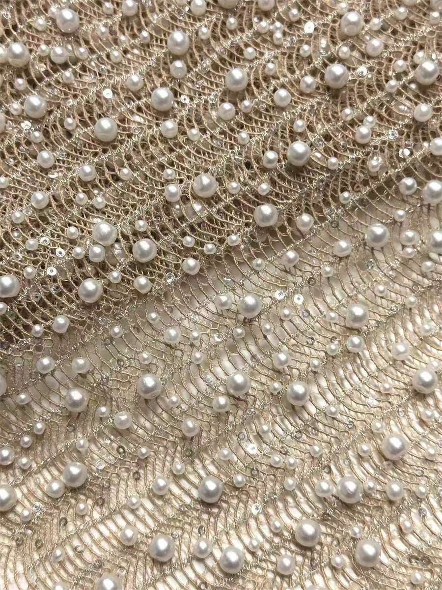 Beaded Lace Fabric - 5 Yards | MOD LIL9023