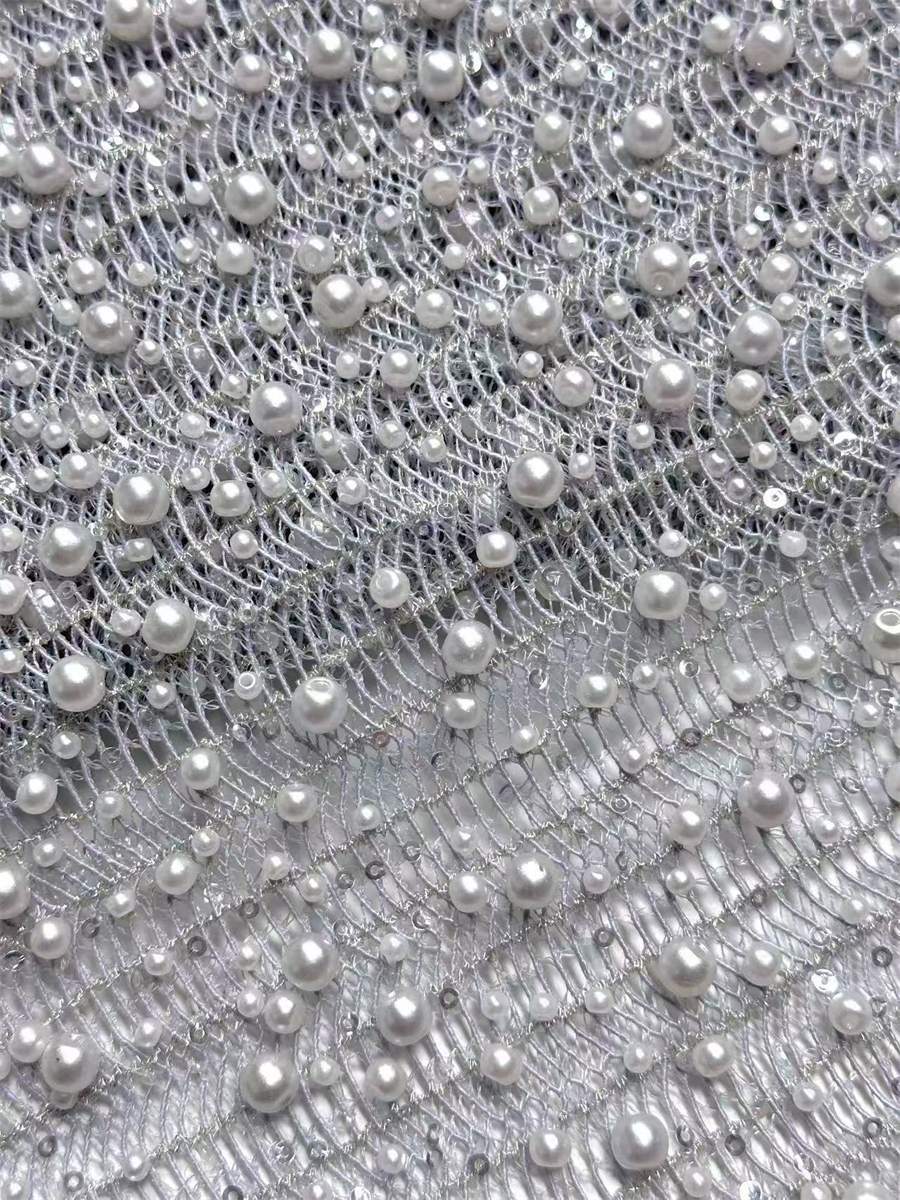 Beaded Lace Fabric - 5 Yards | MOD LIL9023