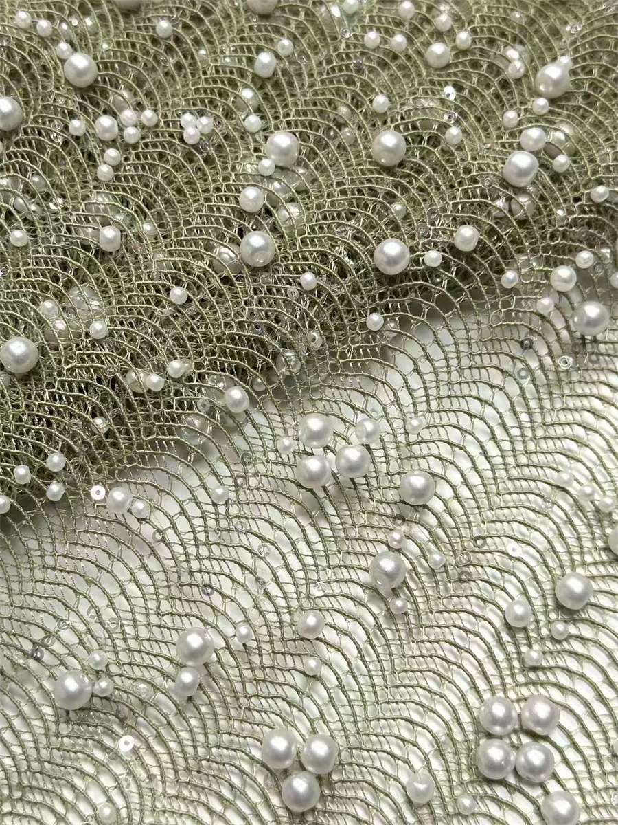 Beaded Tulle Fabric - 5 Yards | COD LIL9024