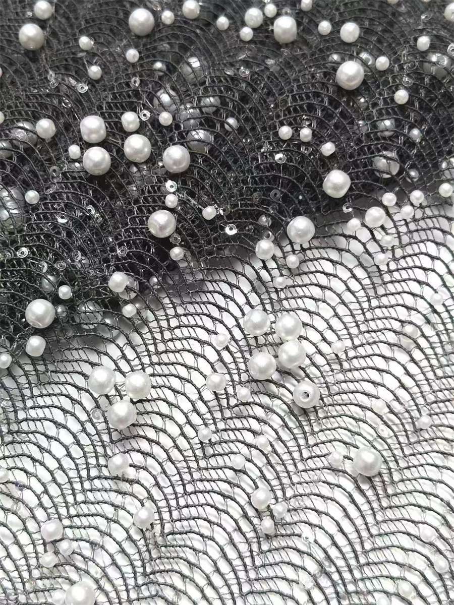 Beaded Tulle Fabric - 5 Yards | COD LIL9024