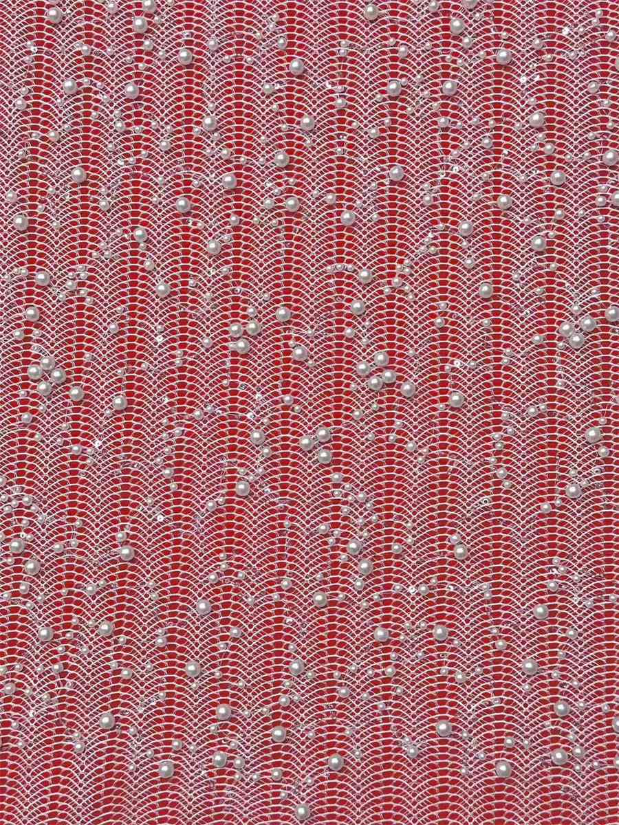 Beaded Tulle Fabric - 5 Yards | COD LIL9024