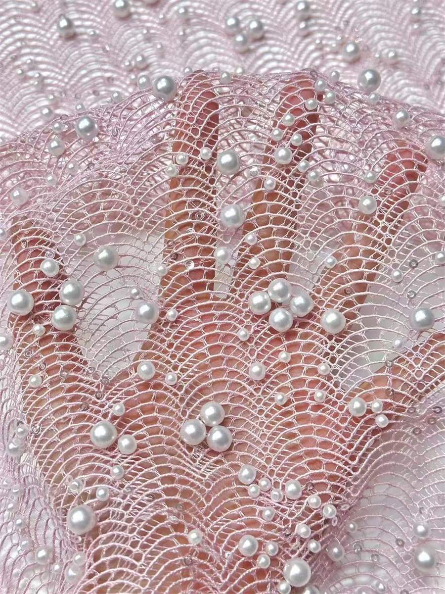 Beaded Tulle Fabric - 5 Yards | COD LIL9024