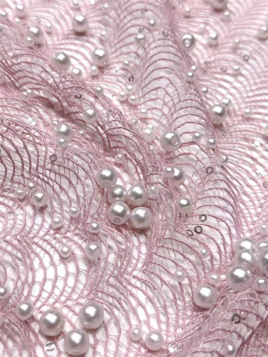 Beaded Tulle Fabric - 5 Yards | COD LIL9024