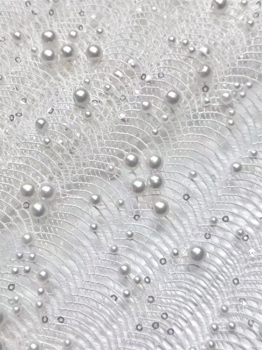 Beaded Tulle Fabric - 5 Yards | COD LIL9024