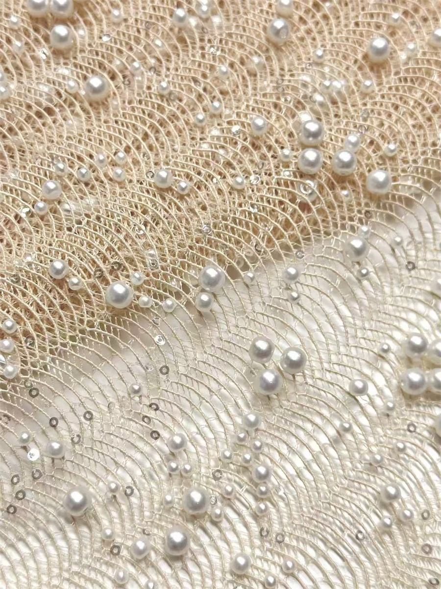 Beaded Tulle Fabric - 5 Yards | COD LIL9024