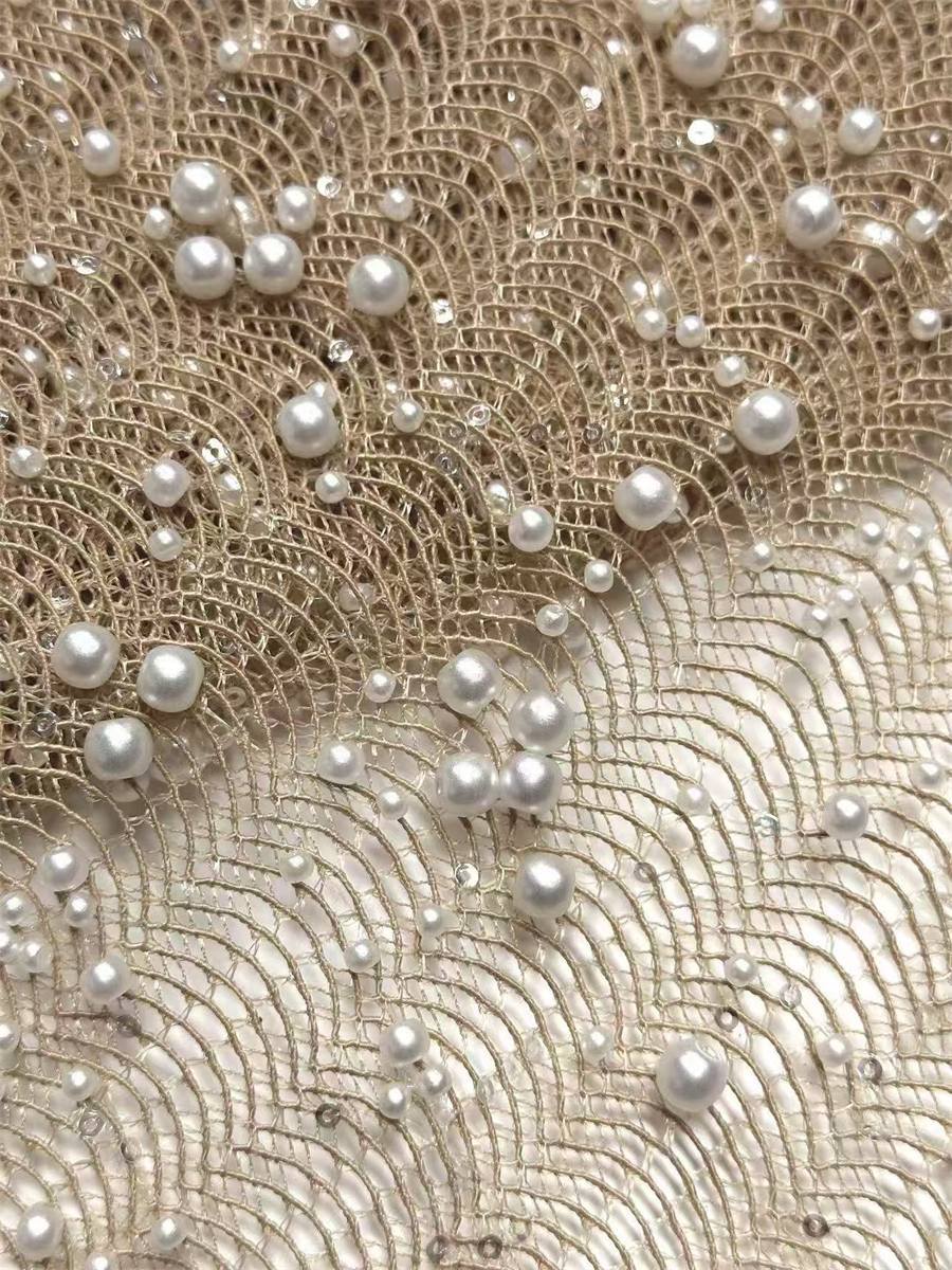 Beaded Tulle Fabric - 5 Yards | COD LIL9024
