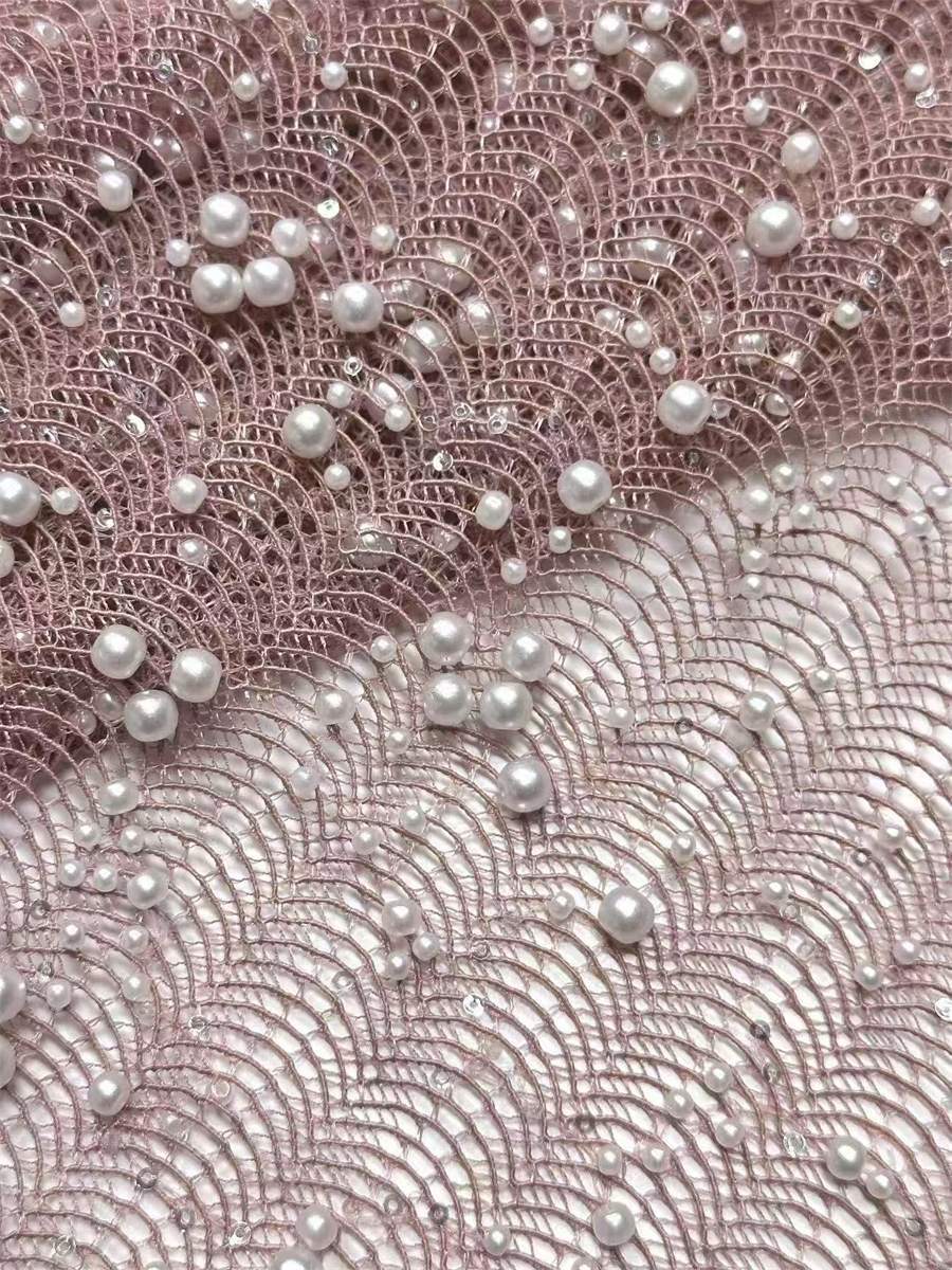 Beaded Tulle Fabric - 5 Yards | COD LIL9024