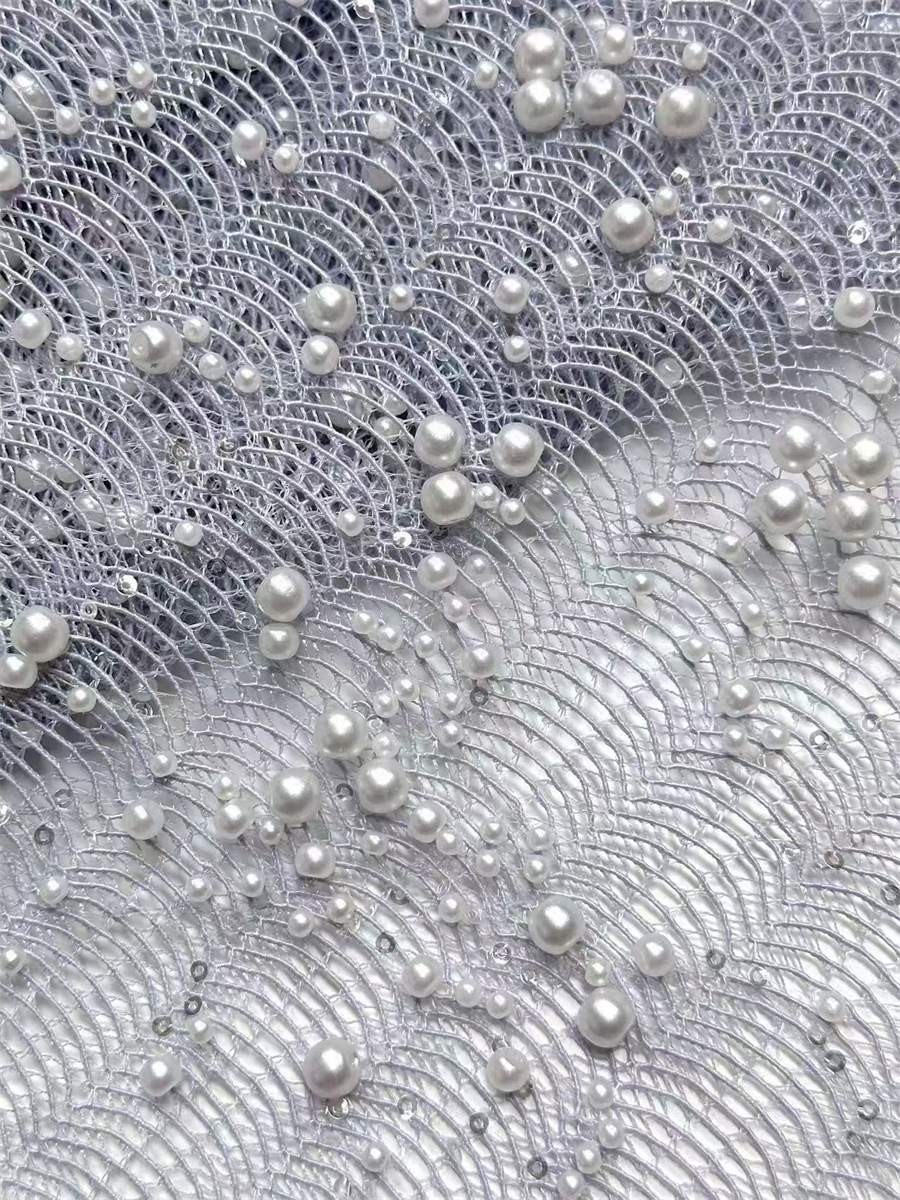 Beaded Tulle Fabric - 5 Yards | COD LIL9024