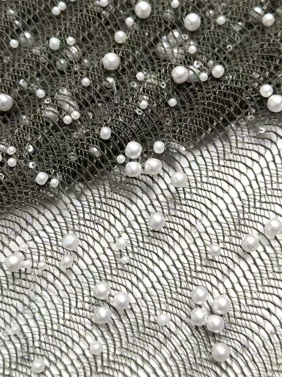 Beaded Tulle Fabric - 5 Yards | COD LIL9024