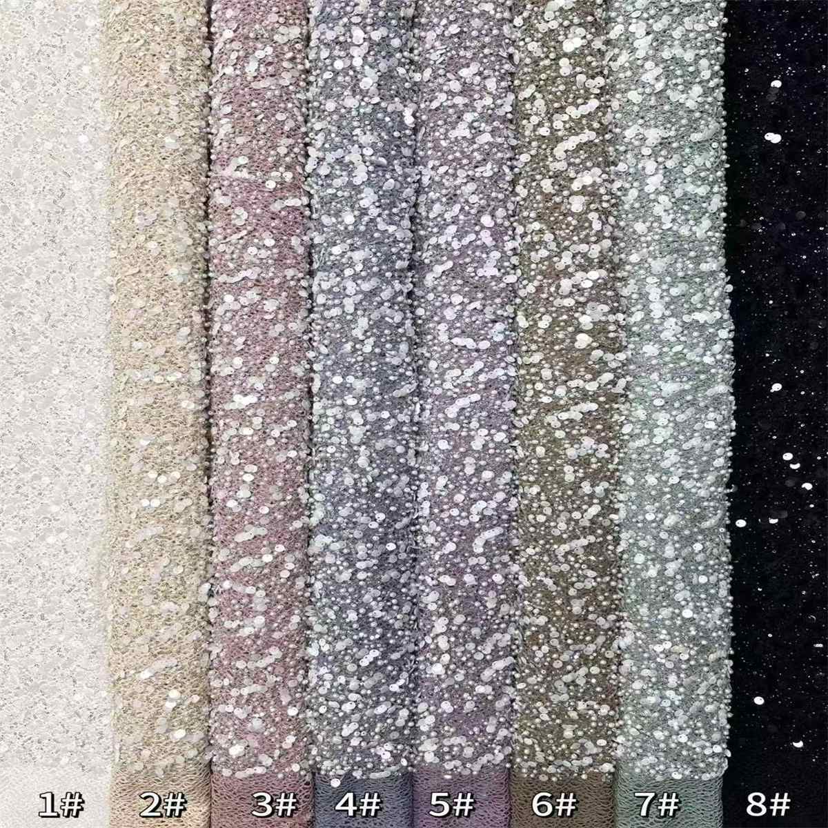 Beaded Tulle Fabric - 5 Yards | COD LIL9025