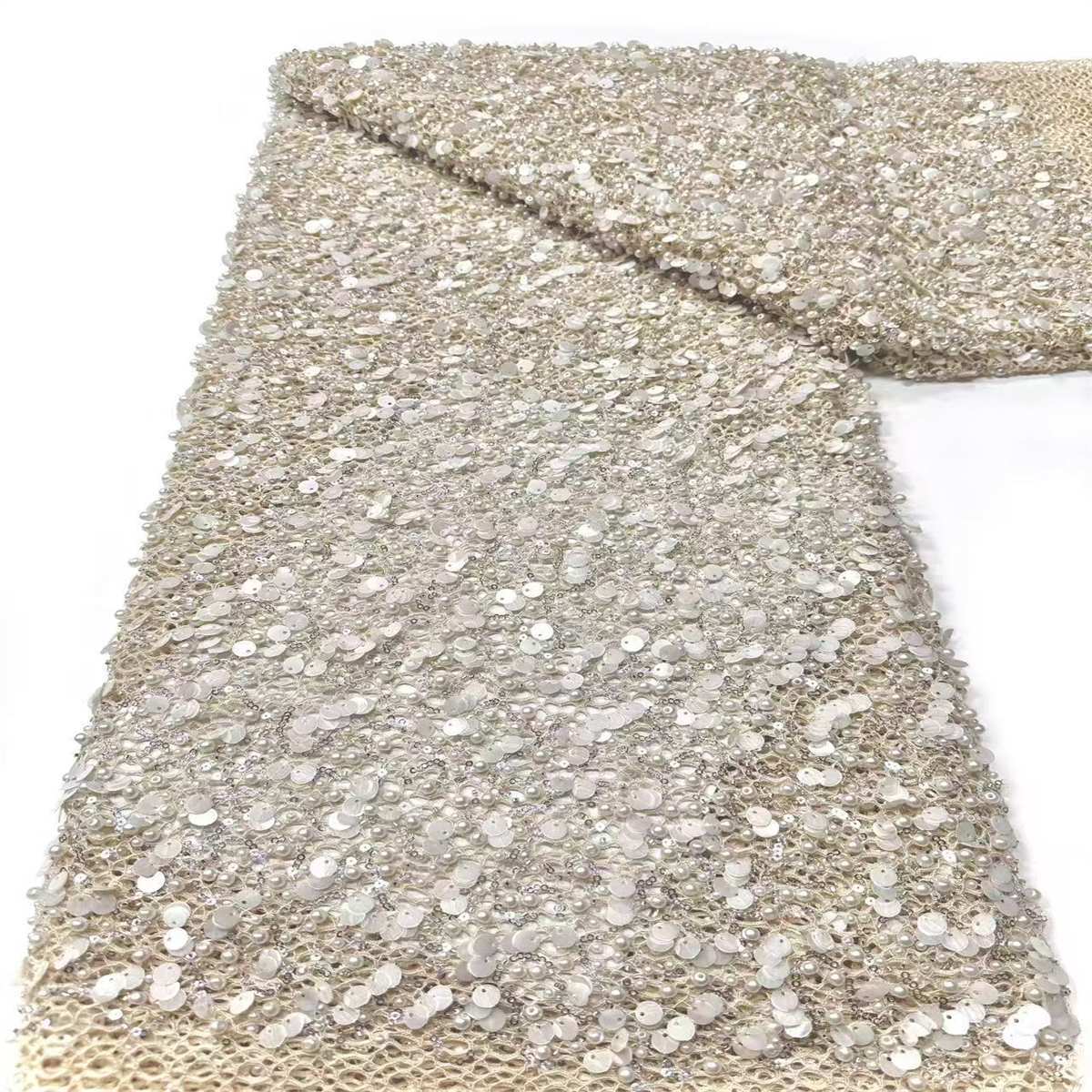 Beaded Tulle Fabric - 5 Yards | COD LIL9025