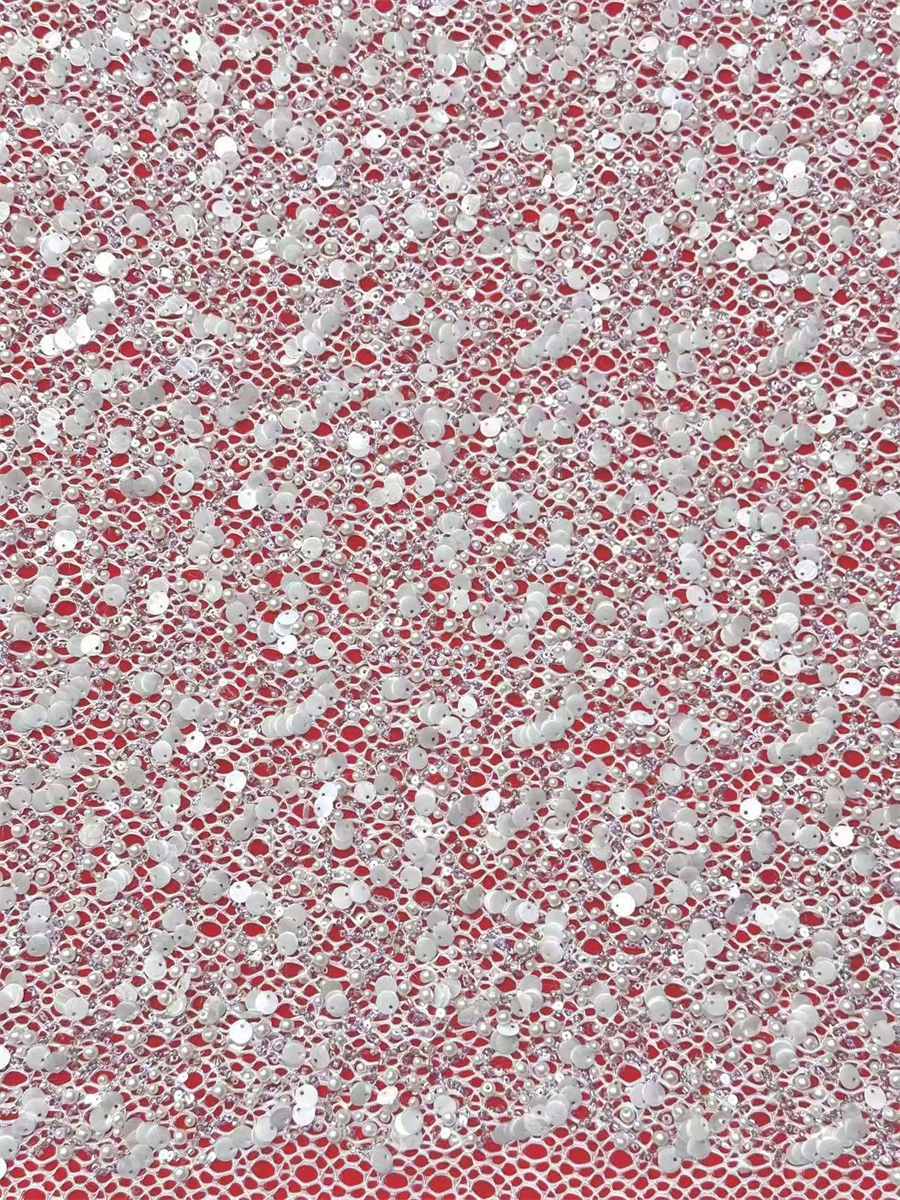 Beaded Tulle Fabric - 5 Yards | COD LIL9025