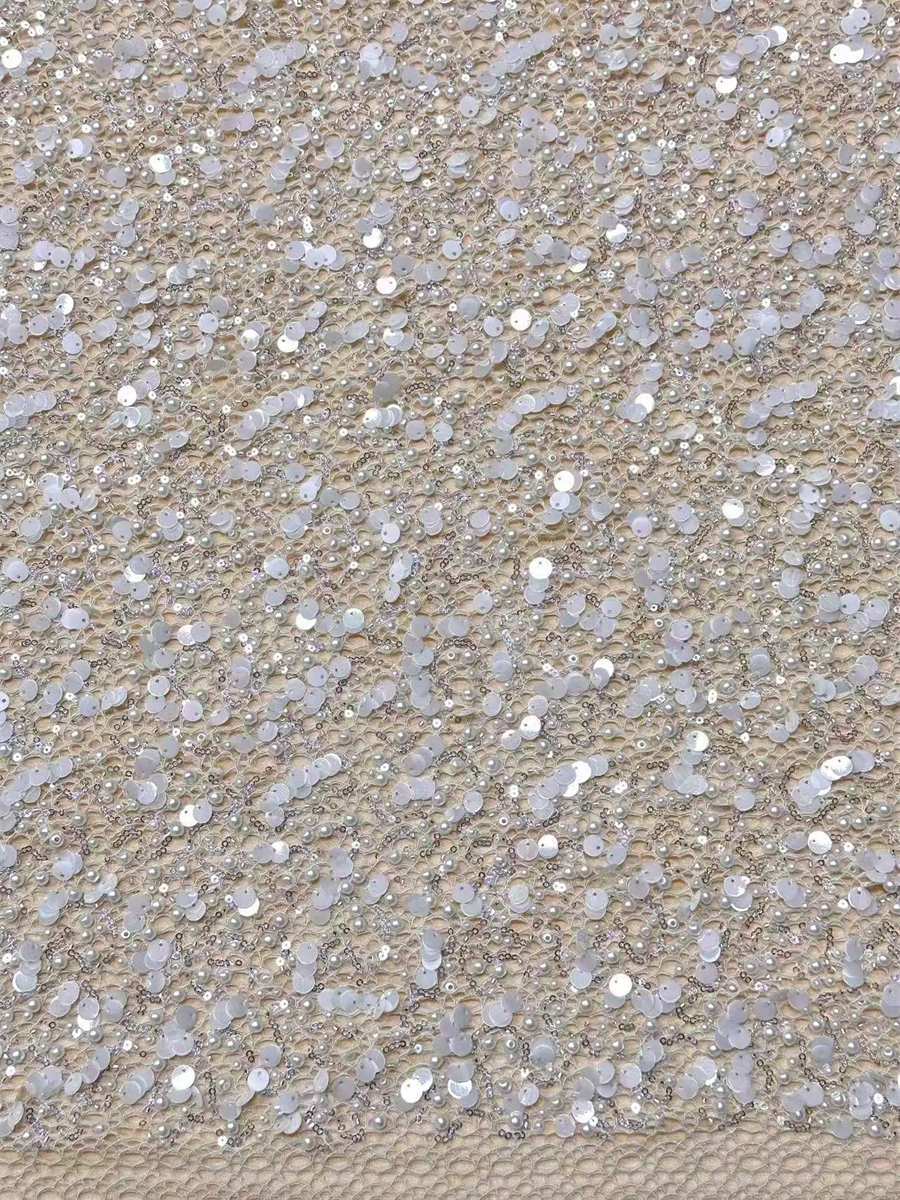 Beaded Lace Fabric - 5 Yards | COD LIL9025