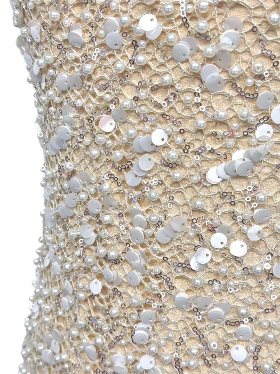 Beaded Lace Fabric - 5 Yards | COD LIL9025