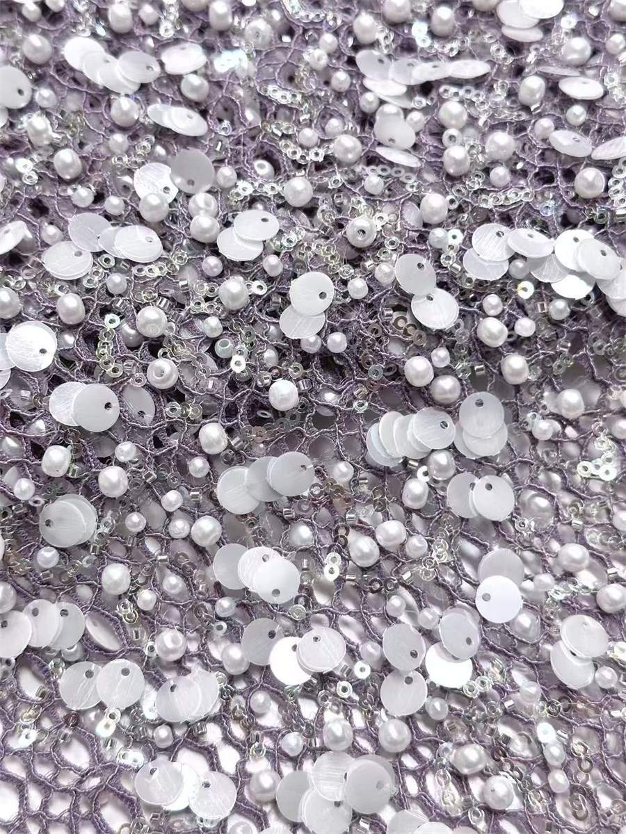 Beaded Lace Fabric - 5 Yards | COD LIL9025