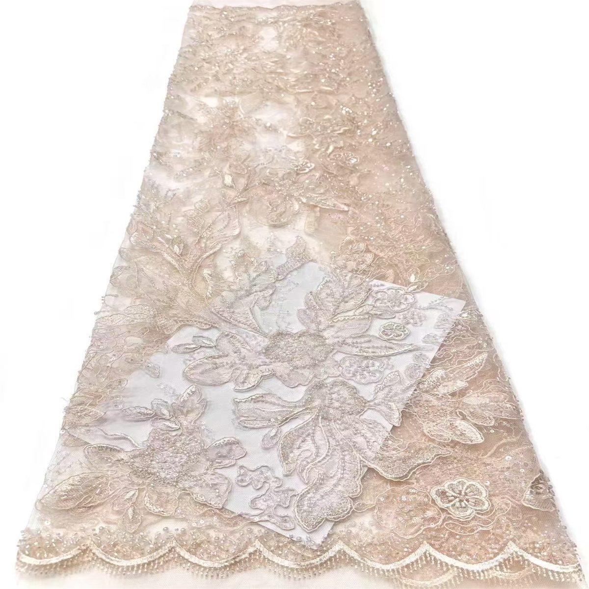 Beaded Tulle Fabric - 5 Yards | COD LIL9029
