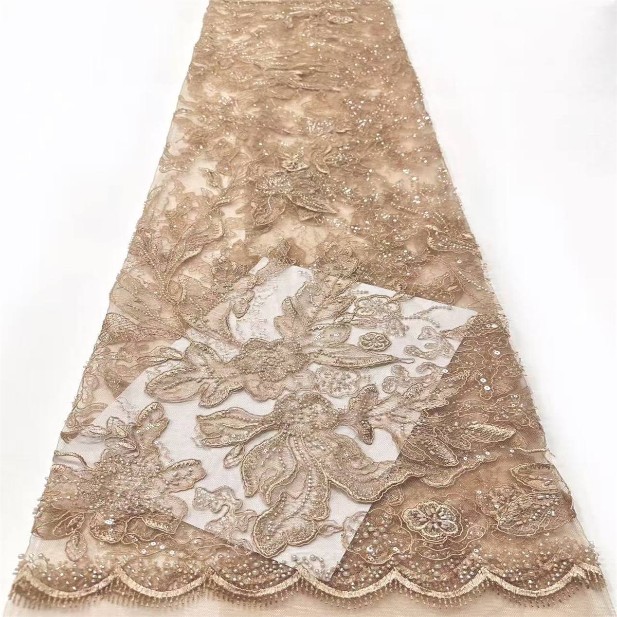 Beaded Tulle Fabric - 5 Yards | COD LIL9029
