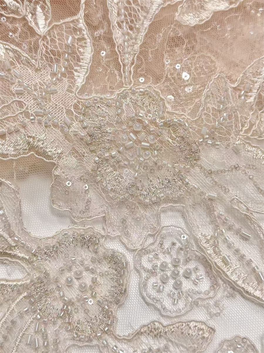 Beaded Tulle Fabric - 5 Yards | COD LIL9029