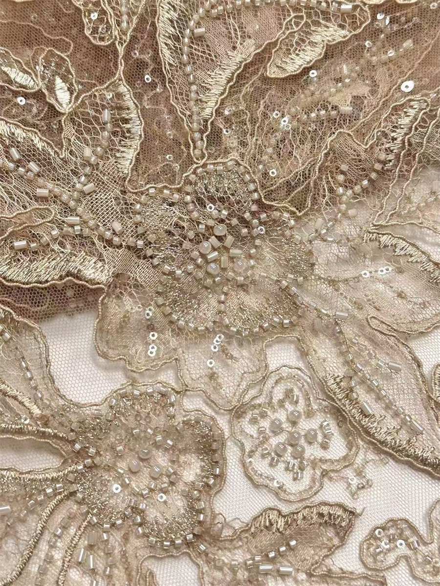 Beaded Tulle Fabric - 5 Yards | COD LIL9029