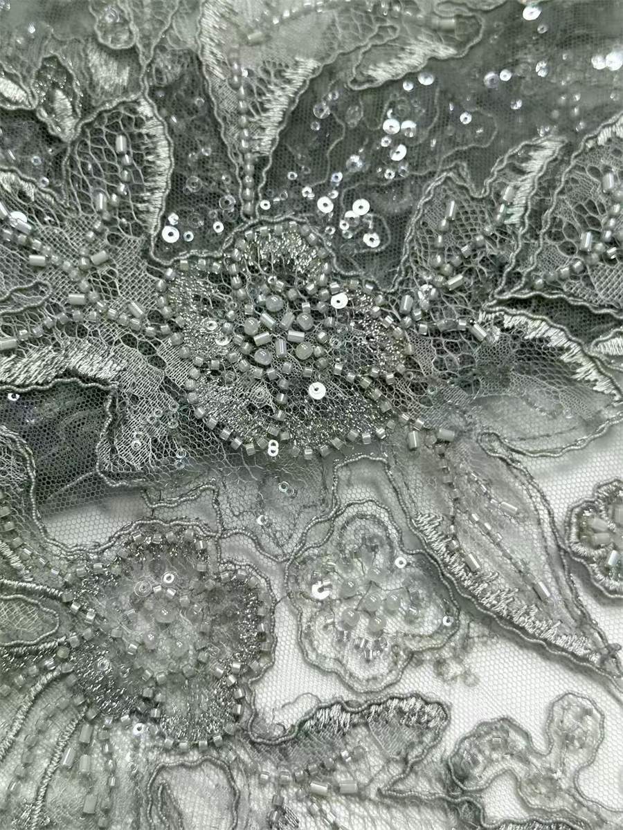 Beaded Tulle Fabric - 5 Yards | COD LIL9029