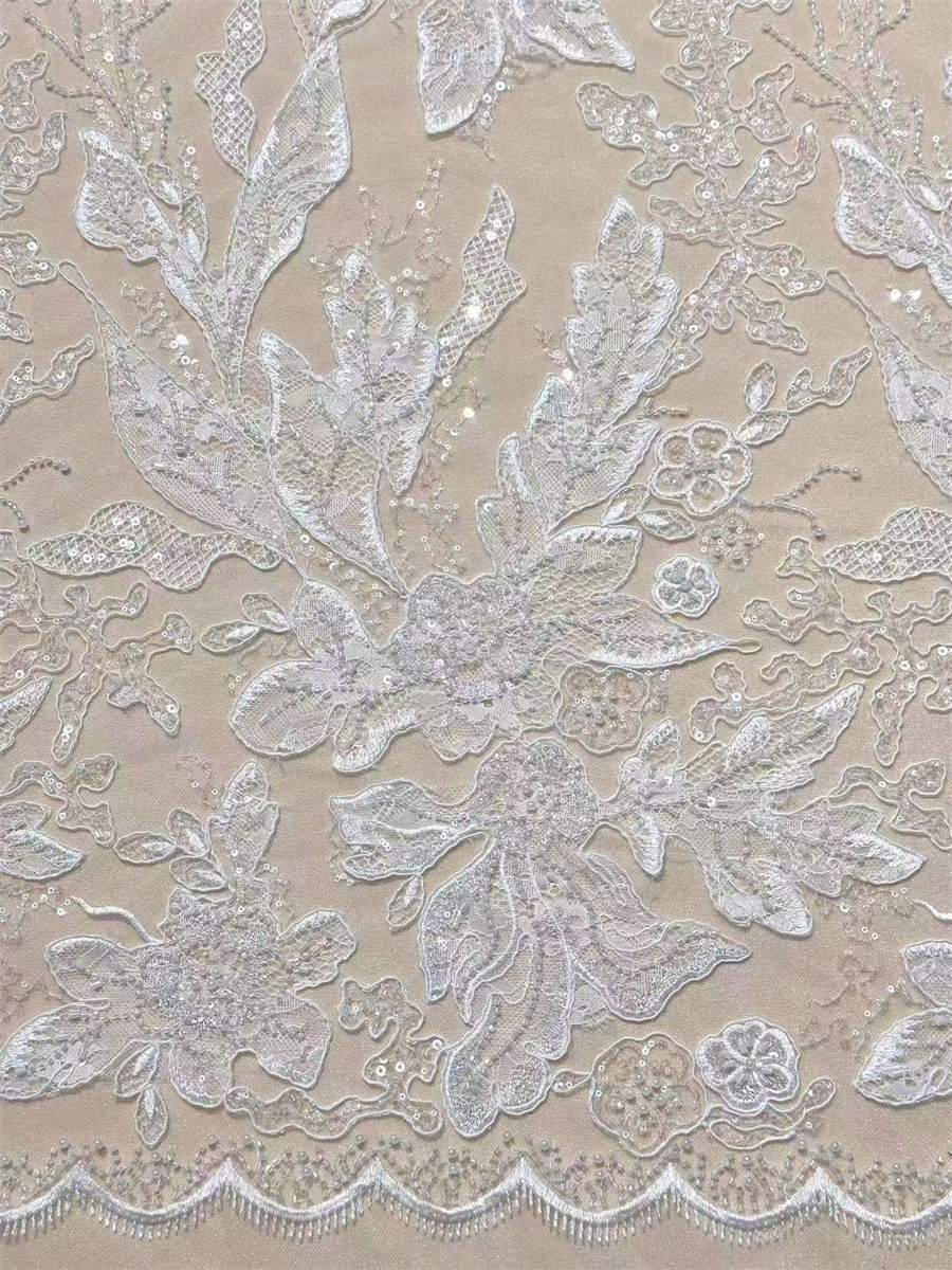 Beaded Tulle Fabric - 5 Yards | COD LIL9029