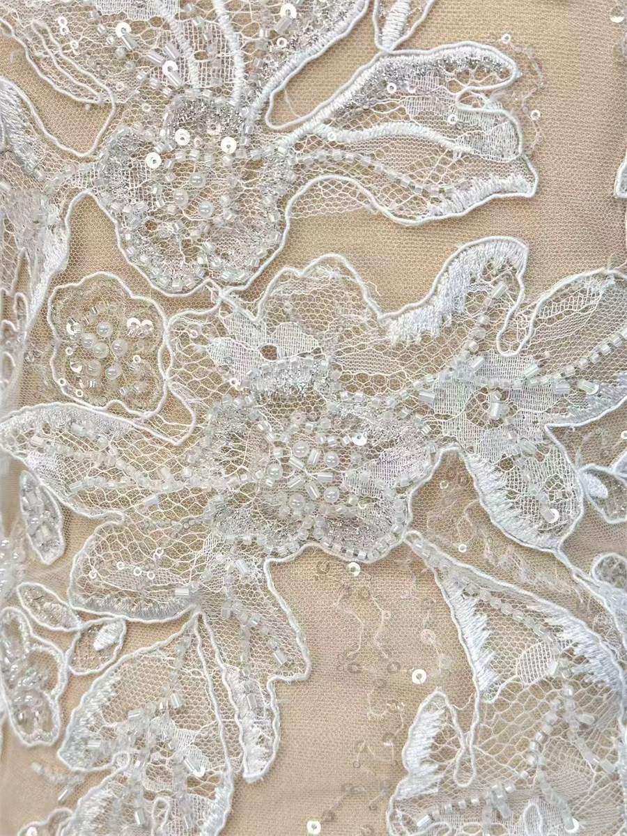 Beaded Tulle Fabric - 5 Yards | COD LIL9029