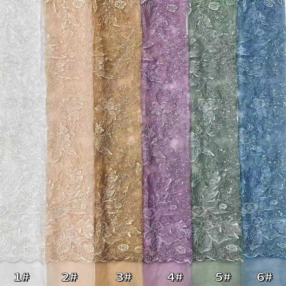 Beaded Tulle Fabric - 5 Yards | COD LIL9029