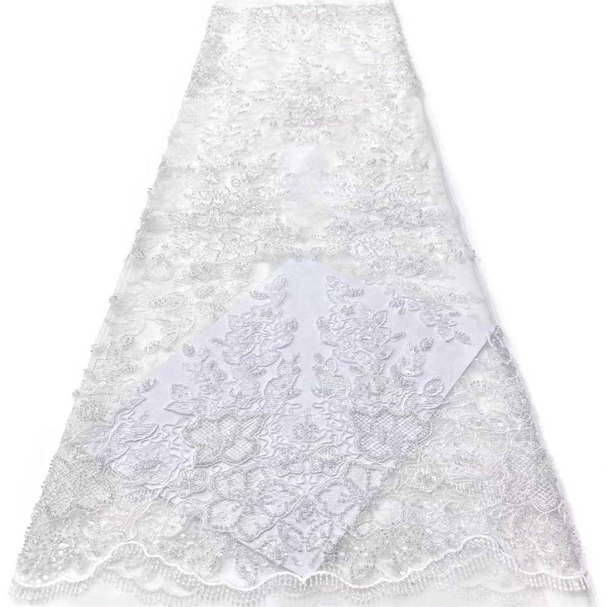 Beaded Tulle Fabric - 5 Yards | COD LIL9030