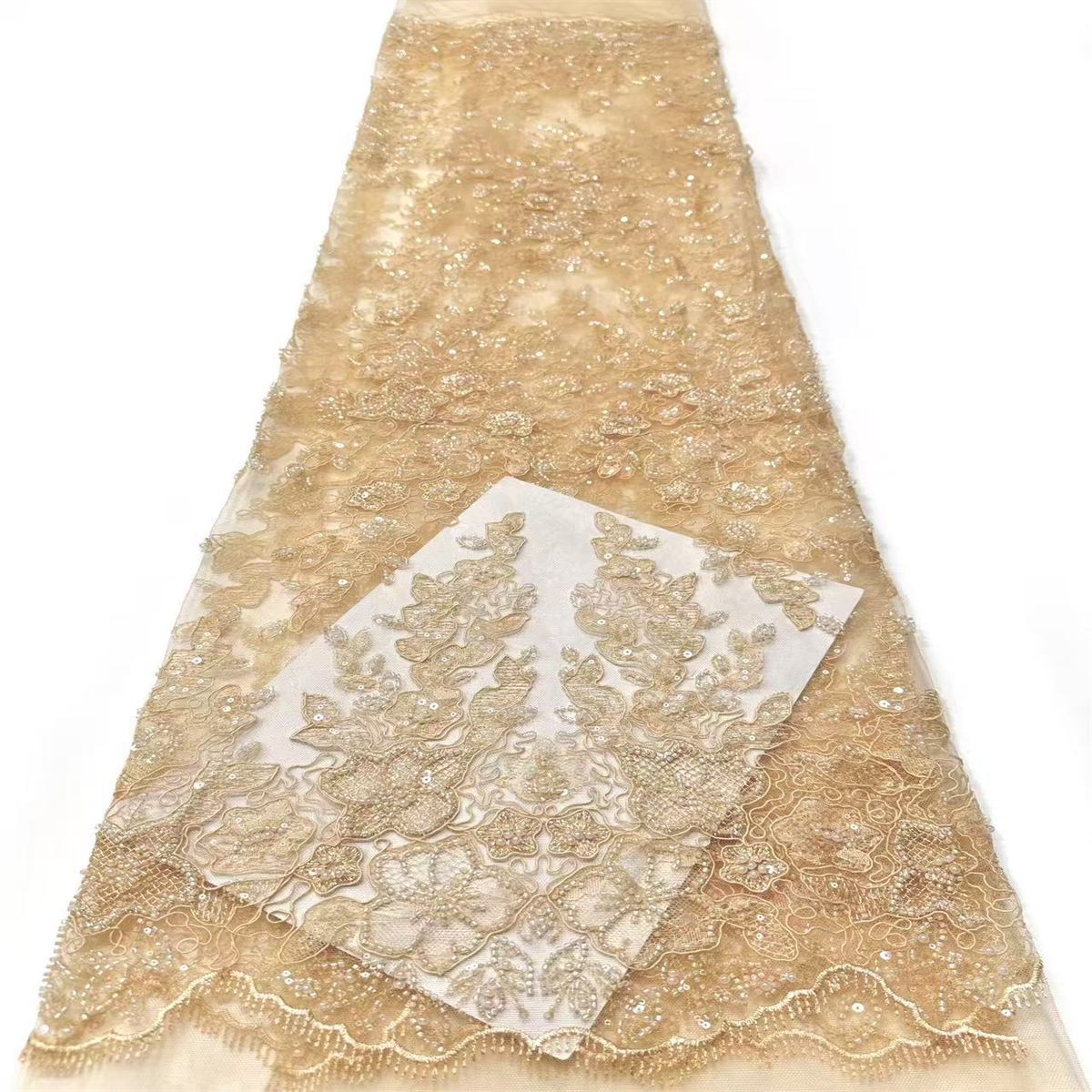 Beaded Tulle Fabric - 5 Yards | COD LIL9030