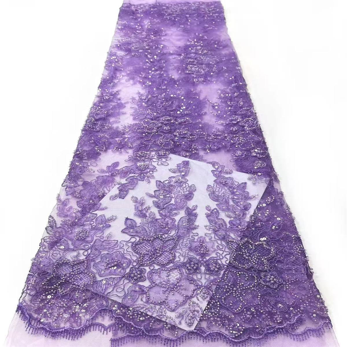 Beaded Tulle Fabric - 5 Yards | COD LIL9030