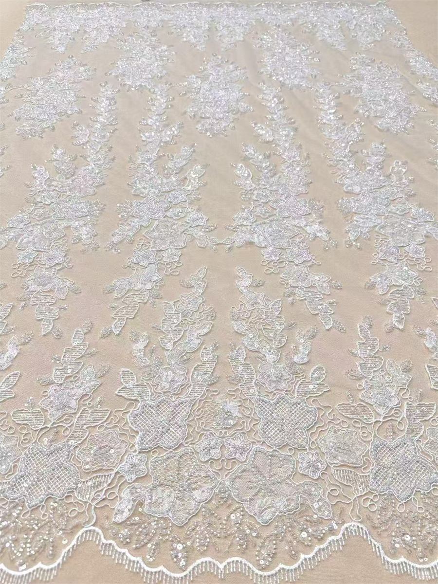 Beaded Tulle Fabric - 5 Yards | COD LIL9030
