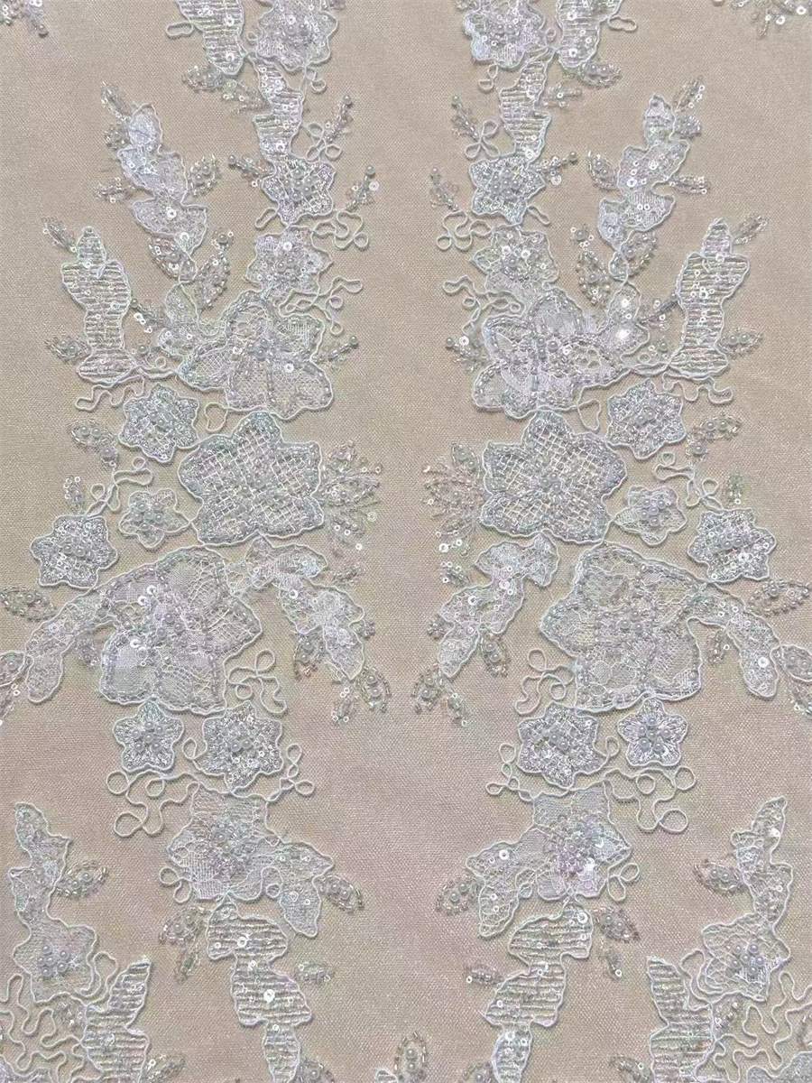 Beaded Tulle Fabric - 5 Yards | COD LIL9030