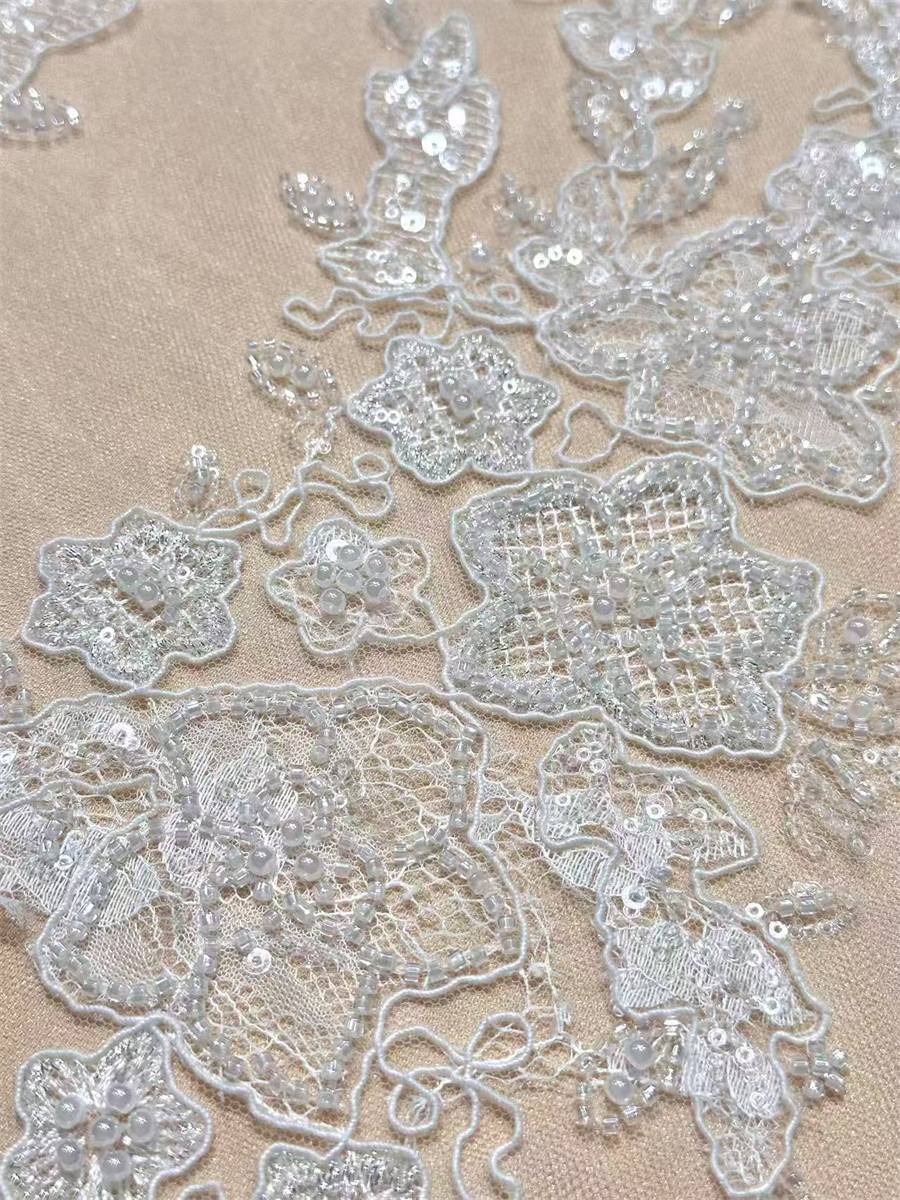 Beaded Tulle Fabric - 5 Yards | COD LIL9030