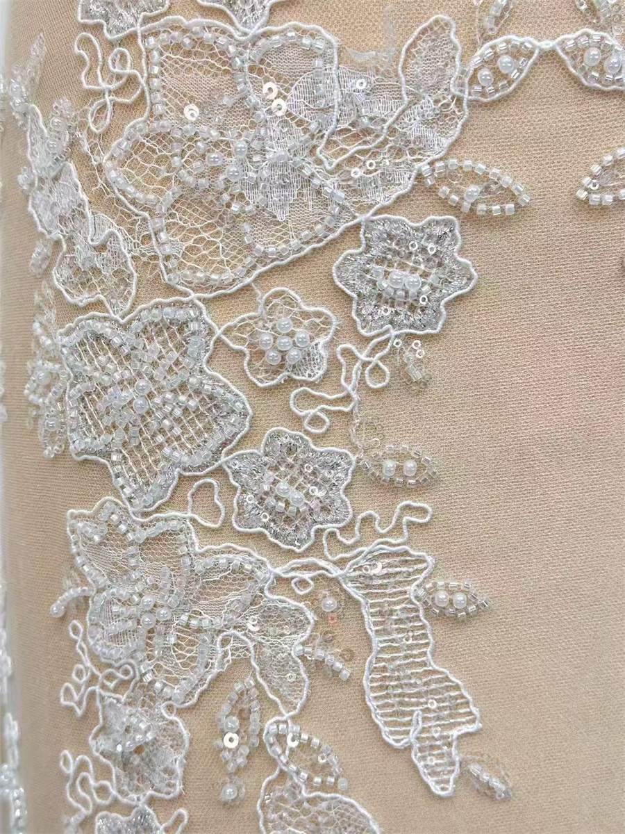 Beaded Tulle Fabric - 5 Yards | COD LIL9030