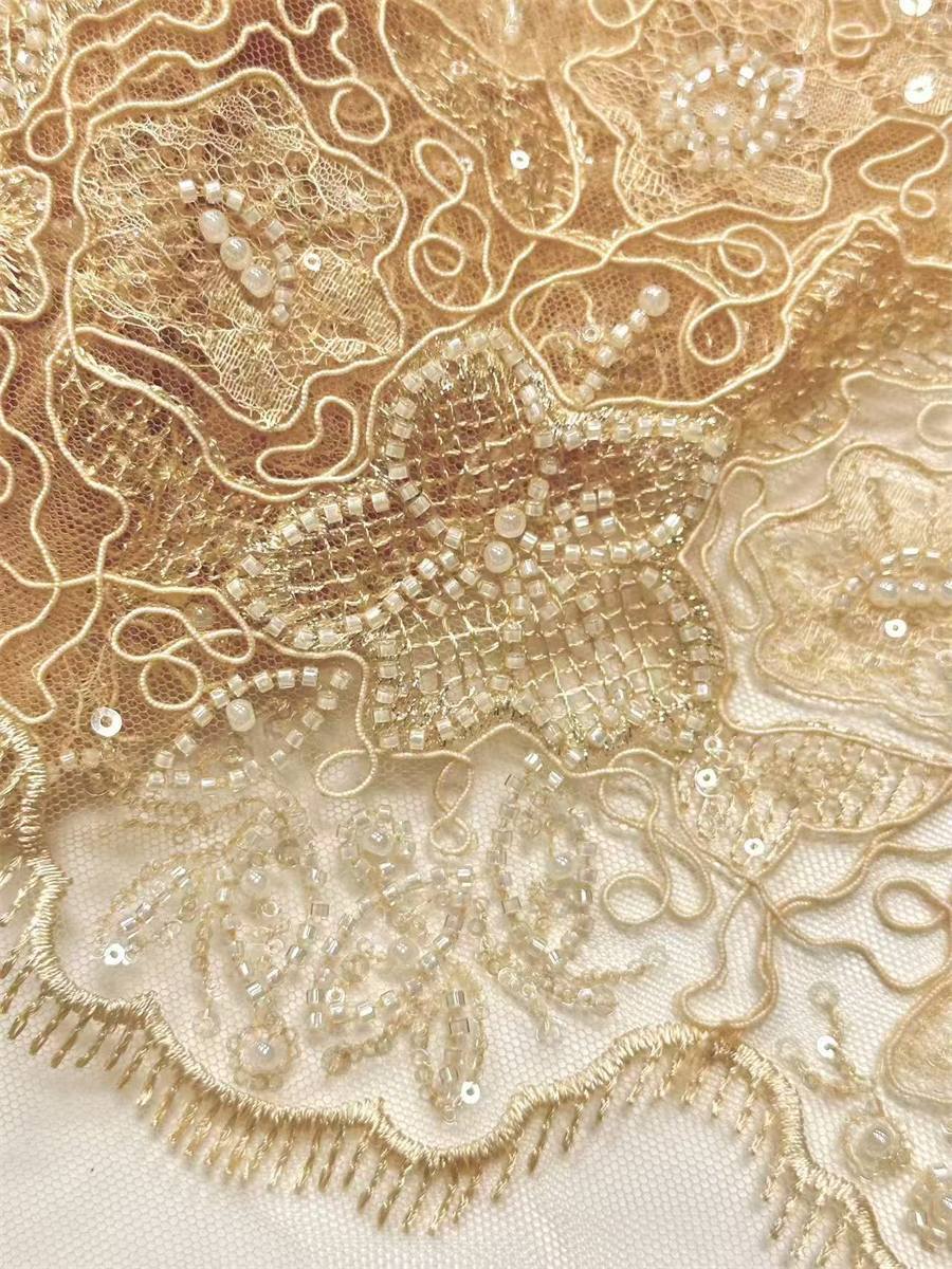 Beaded Tulle Fabric - 5 Yards | COD LIL9030